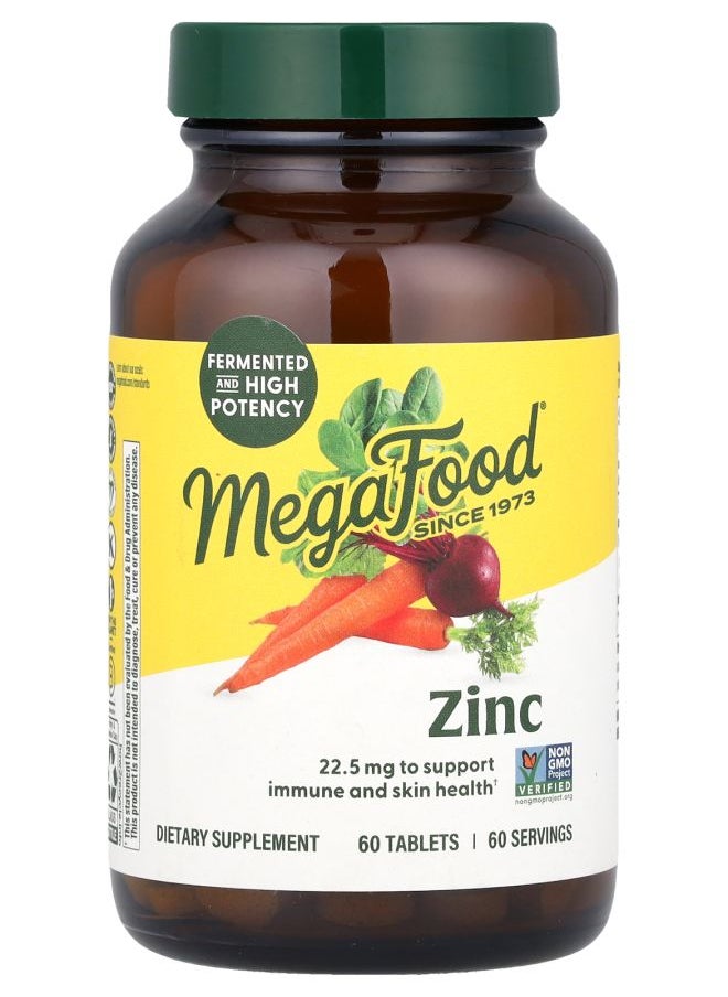 MegaFood Zinc 22.5 mg 60 Tablets 