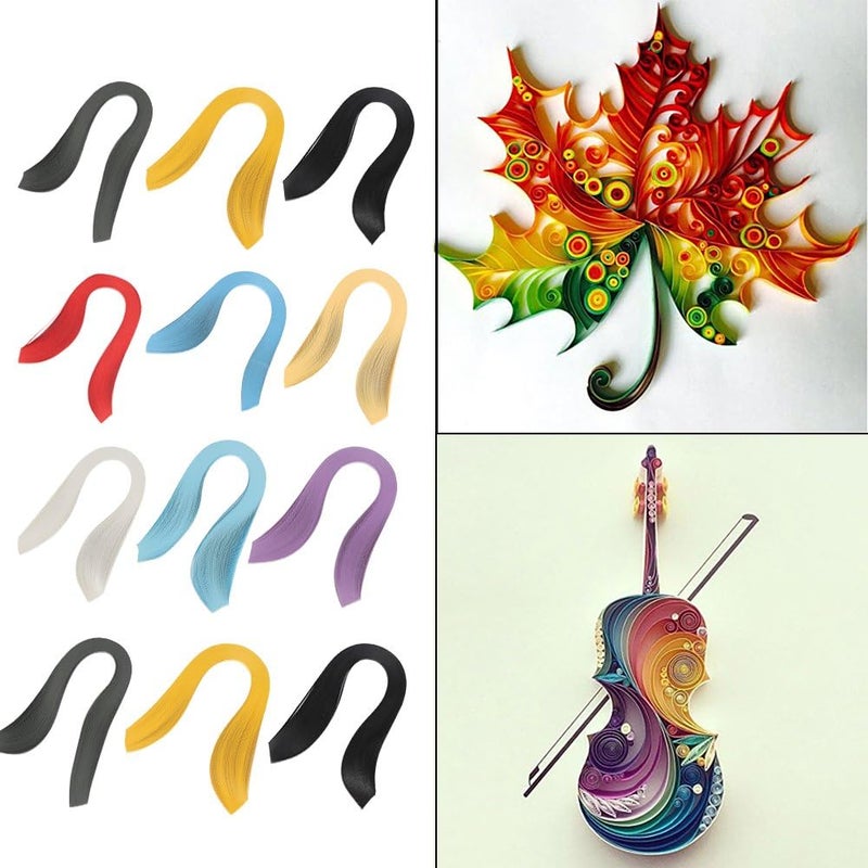 klarako Paper Strips Quilling Tools, 600 Stripes DIY Quilling Paper 3mm Width Pure Color Origami Paper Hand Craft Decoration(#12) - Image 4