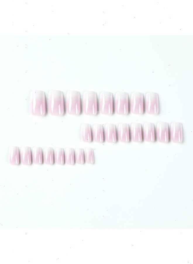 24 قطعة من الأظافر الصناعية، أطراف أظافر لوزية متوسطة الحجم، أظافر صناعية مع تصميمات لامعة من الترتر، لا تسبب ضررًا للأظافر، أظافر نهائية مناسبة للفتيات - Image 2