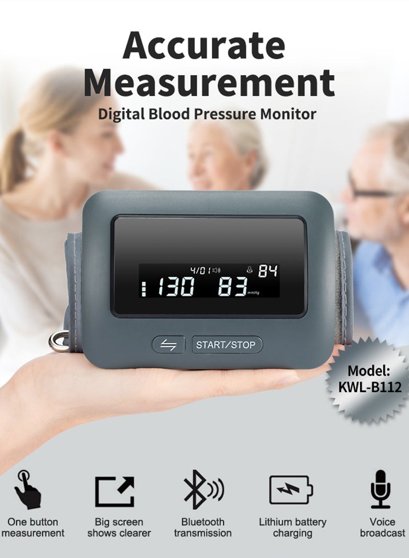 ETG Blood Pressure Monitor Upper Arm with One Piece Design, Digital BP Machine for Home Use with Cuff Size 22cm-32cm, Portabl Meter - Image 3