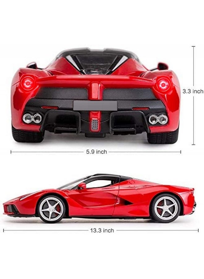 FAMOUS QUALITY Big Size Remote Controlled Sports Racer Car Toy For Kids With Openable Doors And LED Lights And Sound High Speed RC Car For Boys, Red