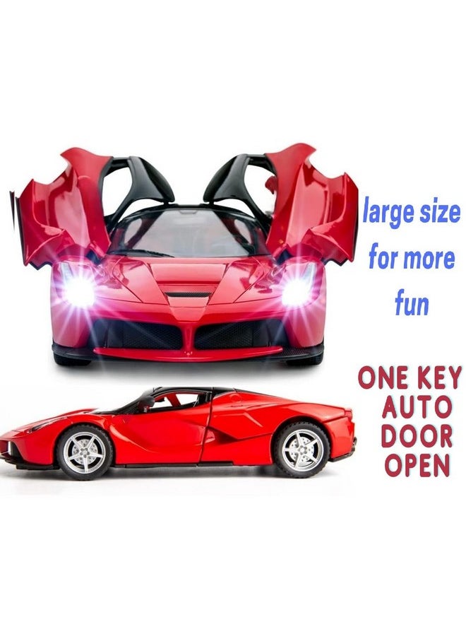 FAMOUS QUALITY Big Size Remote Controlled Sports Racer Car Toy For Kids With Openable Doors And LED Lights And Sound High Speed RC Car For Boys, Red