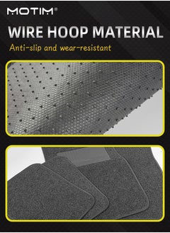 Motim 4 Piece Universal Car Carpet Floor Mats, Automotive Floor Mats with Anti Tear Technology, Carpet Protector Mat for Most Sedan SUV Truck Floor Mats with Heel Pad, All-Weather Protection  - Image 4