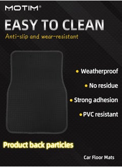 Motim 4 Piece Universal Car Carpet Floor Mats, Automotive Floor Mats with Anti Tear Technology, Carpet Protector Mat for Most Sedan SUV Truck Floor Mats with Heel Pad, All-Weather Protection  - Image 5