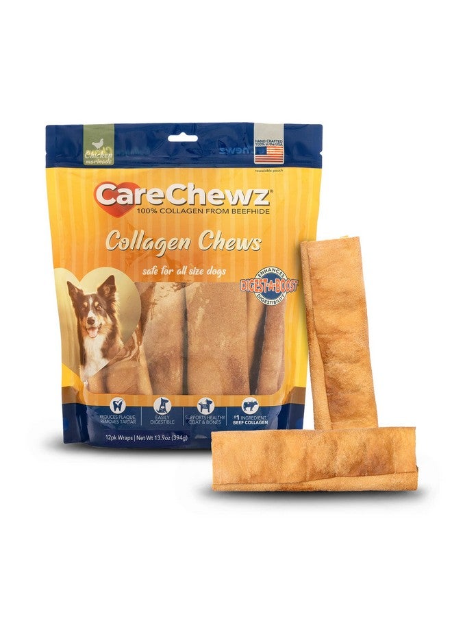 بيت فاكتوري حلوى مضغ الكلاب الصغيرة بنكهة الدجاج من Pet Factory CareChewz Collagen مقاس 6-7 بوصات - 12 قطعة/عبوة واحدة - Image 1
