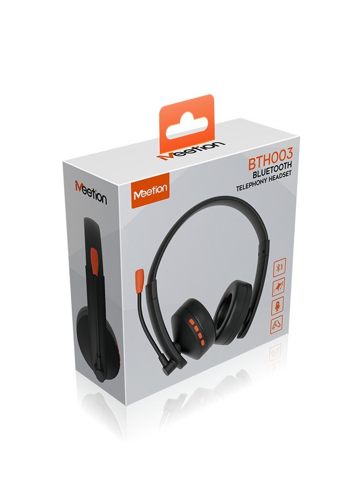 Meetion Bluetooth Headphone With Mic Black BTH003 - Image 2