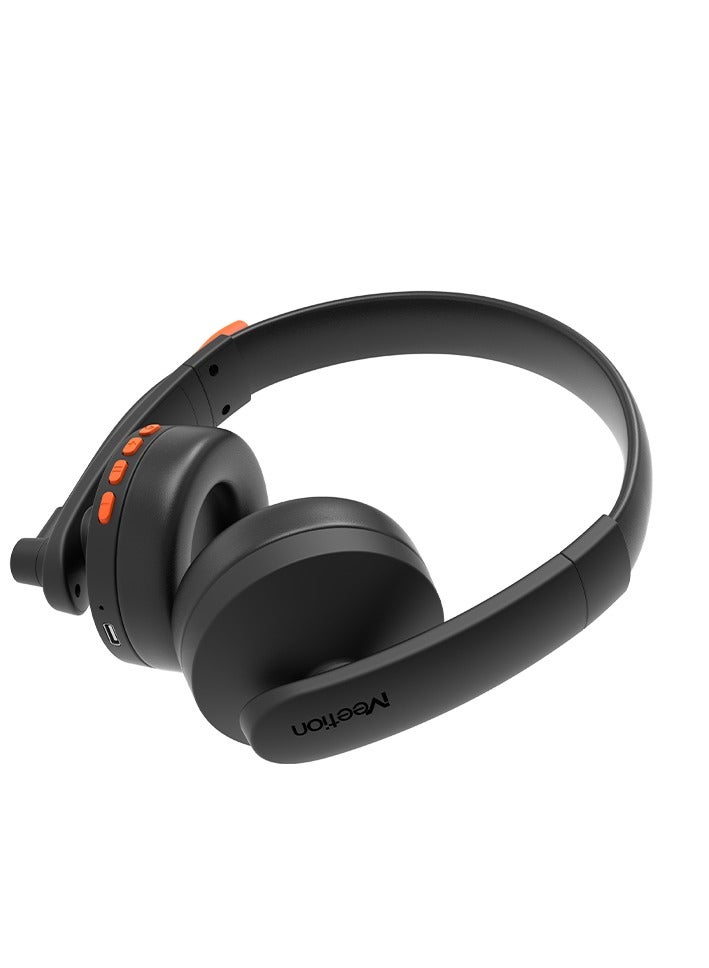 Meetion Bluetooth Headphone With Mic Black BTH003 - Image 3