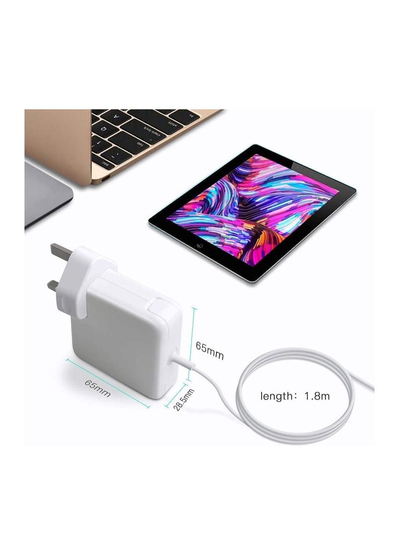 Compatible With Macbook Pro Charger 85W MS 2 Power Adapter For Mac Pro Retina 13" 15" 17" Inch- (2012Late UK Plug) Works With 45W&60W&85W - Image 1