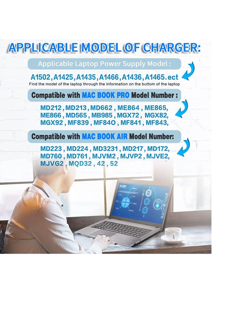 Compatible With Macbook Pro Charger 85W MS 2 Power Adapter For Mac Pro Retina 13" 15" 17" Inch- (2012Late UK Plug) Works With 45W&60W&85W - Image 4