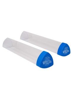 Monster Protectors Playmat Tube Prism-Shaped Play Mat Tube (Blue)- Won'T Roll Off Surface And Easy In And Out Design (2 Pack)  - Image 1