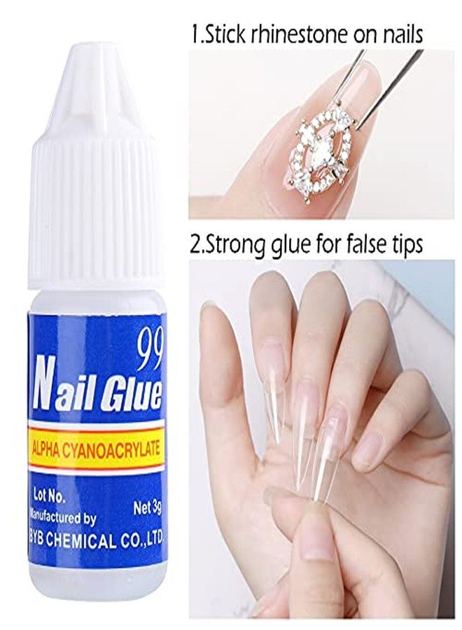 Myynti Nail Glue for Artificial Nail Professional Nail Art Glue Manicure Tool Waterproof Fake/False Nails Glue (5 PCS of Bottle) - Image 5