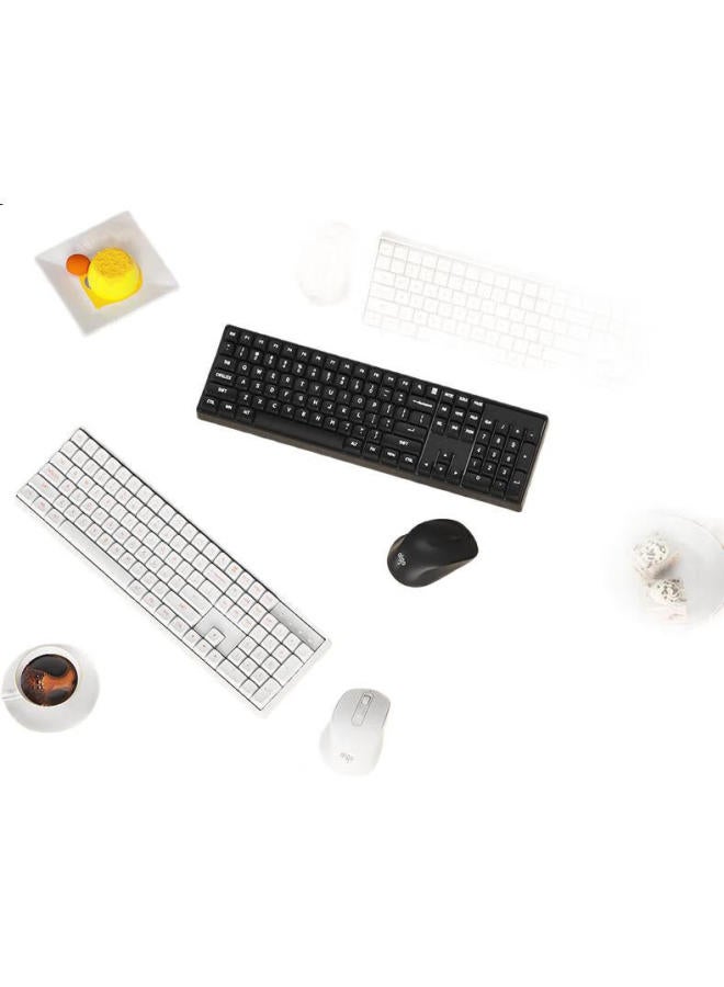 Aigo Ck104 Wireless 2.4G Gaming And Office Mechanical Keyboard And Mouse Combo, Plug And Play, Multi-Key Anti-Ghosting, Genuine Mechanical Switches, Soy Milk Box, Blue Switch - Image 1