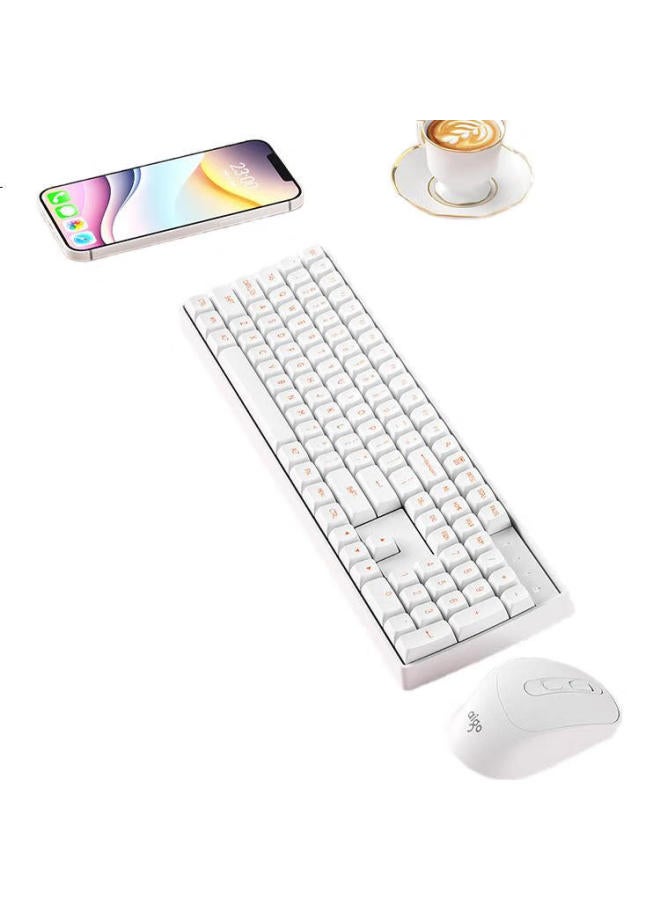 Aigo Ck104 Wireless 2.4G Gaming And Office Mechanical Keyboard And Mouse Combo, Plug And Play, Multi-Key Anti-Ghosting, Genuine Mechanical Switches, Soy Milk Box, Blue Switch - Image 3