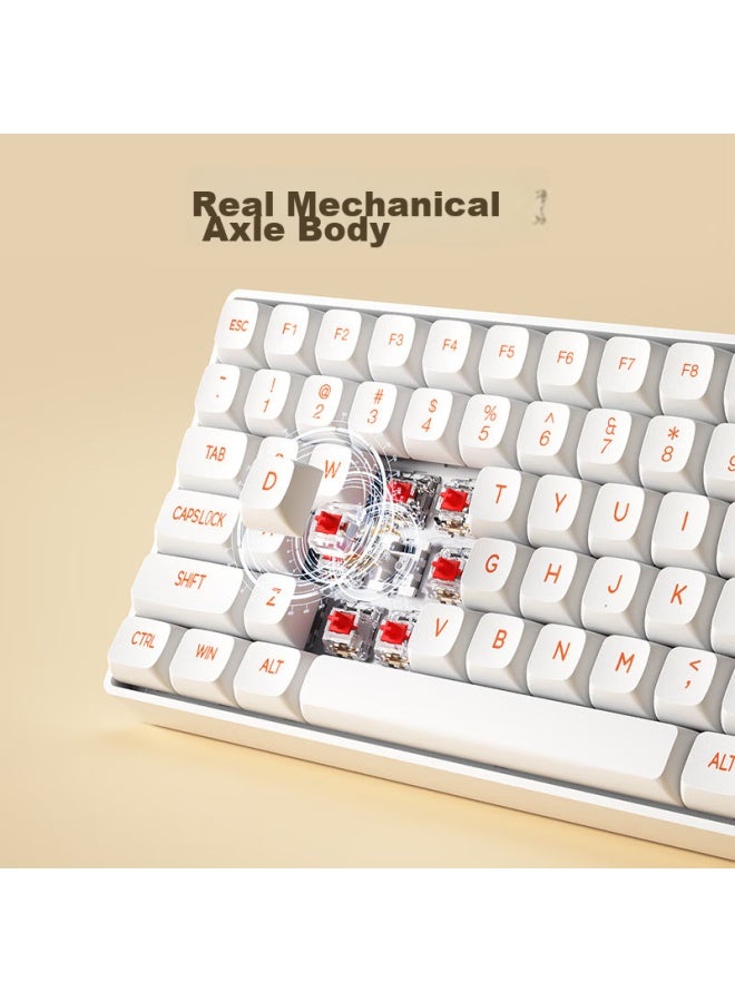 Aigo Ck104 Wireless 2.4g Gaming And Office Mechanical Keyboard And Mouse Combo, Plug And Play, Multi-key Anti-ghosting, Genuine Mechanical Switches, Soy Milk Box, Blue Switch - Image 3