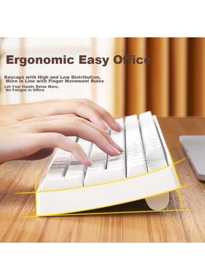 Aigo Ck104 Wireless 2.4g Gaming And Office Mechanical Keyboard And Mouse Combo, Plug And Play, Multi-key Anti-ghosting, Genuine Mechanical Switches, Soy Milk Box, Blue Switch - Image 4
