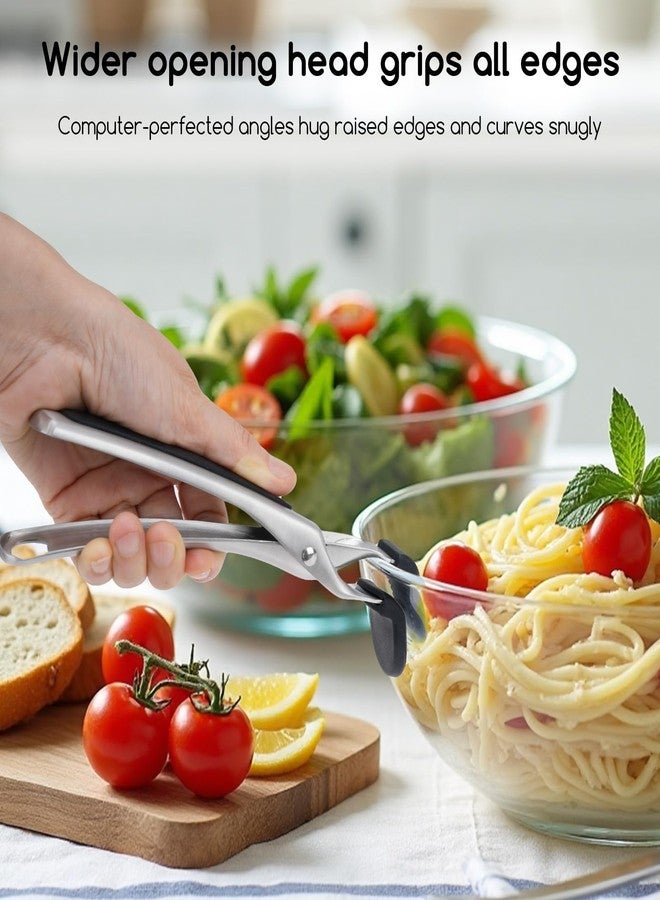 SOLEADER Plate Gripper Compatible With Pizza Pan,Non-Slip Pan Gripper,Hot Plate Bowl Retriever with Food Out from Pots,For Egg Custard For Jidangeng,For Microwave Toaster Oven Steamer,Pack of 2 - Image 3