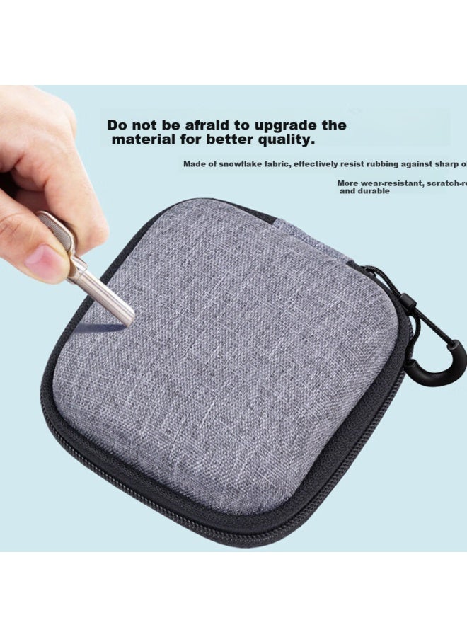 Stiger Earphone Storage Bag Data Cable Charger Earphone Card Reader Memory Card Storage Bag Small Portable Travel Bluetooth Earphone Bag Shockproof Decompression Digital Storage Bag Large Size - Image 3