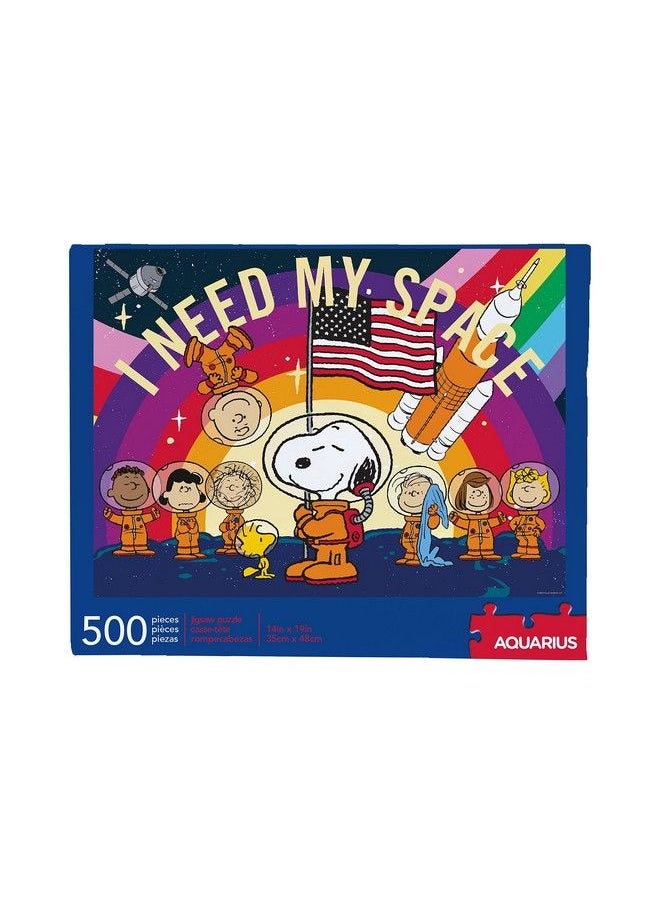Aquarius Peanuts Snoopy In Space Puzzle (500 Piece Jigsaw Puzzle) Officially Licensed Peanuts Merchandise & Collectibles Glare Free Precision Fit 14 X 19 Inches  - Image 1