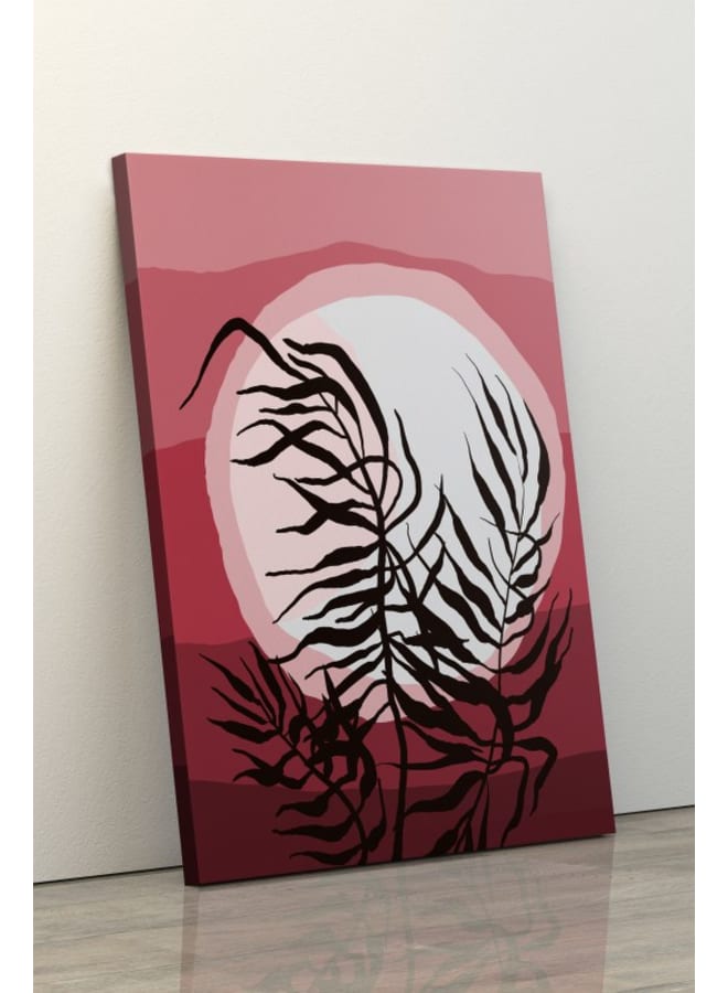 Home Gallery Branches with moon in Scandi Landscape Printed canvas wall art 120x80 - Image 3