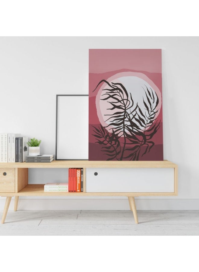 Home Gallery Branches with moon in Scandi Landscape Printed canvas wall art 120x80 - Image 1