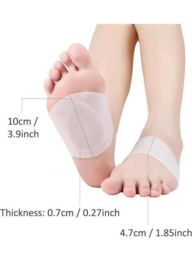 جوارب داعمة لقوس القدم مكونة من 4 قطع للنساء والرجال - حشوات داعمة لقوس القدم للقدم المسطحة، والتهاب اللفافة الأخمصية، وتخفيف آلام القدم - Image 2