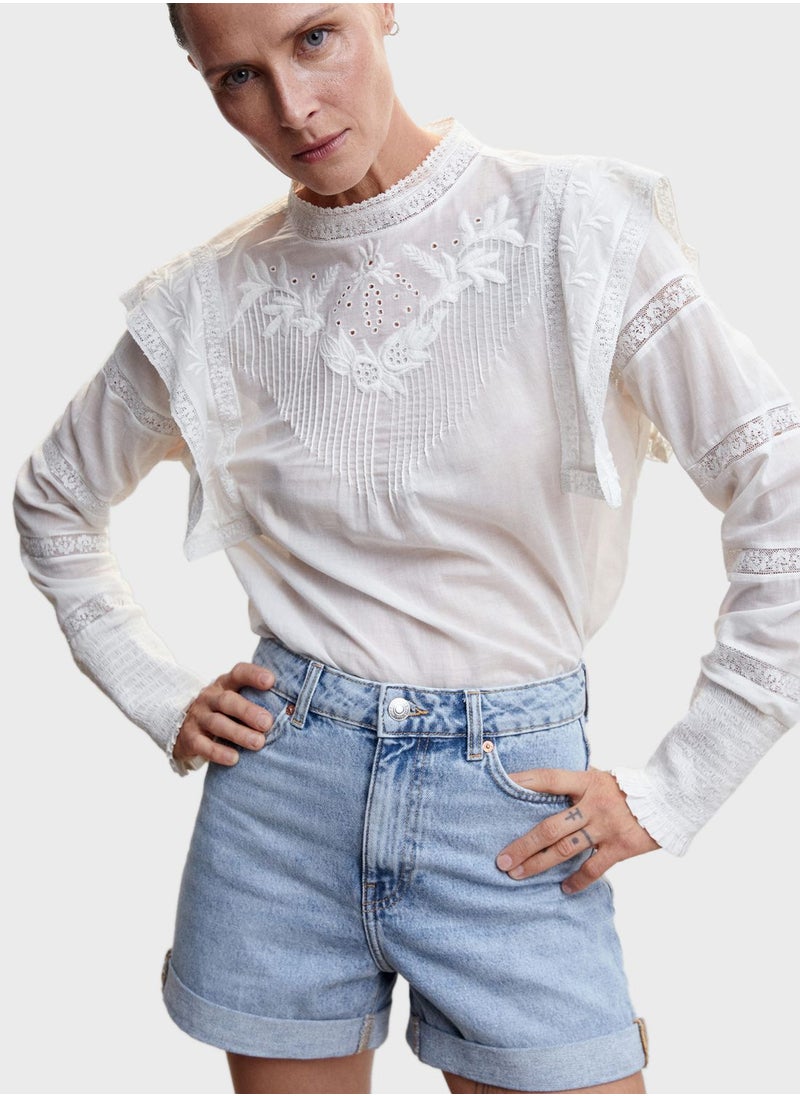 MANGO - High Waist Shorts - Image 1