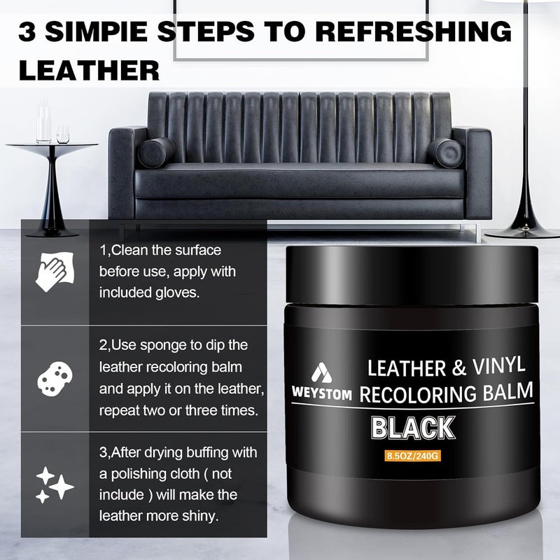 WEYSTOM Leather Recoloring Balm - Black - Image 5