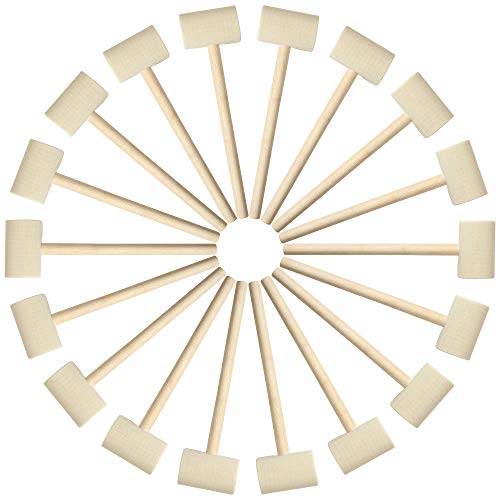 Mihey 18 Pcs Mini Wooden Hammer Creative Pounding Educational Mallet for Boys and Girls - Image 1