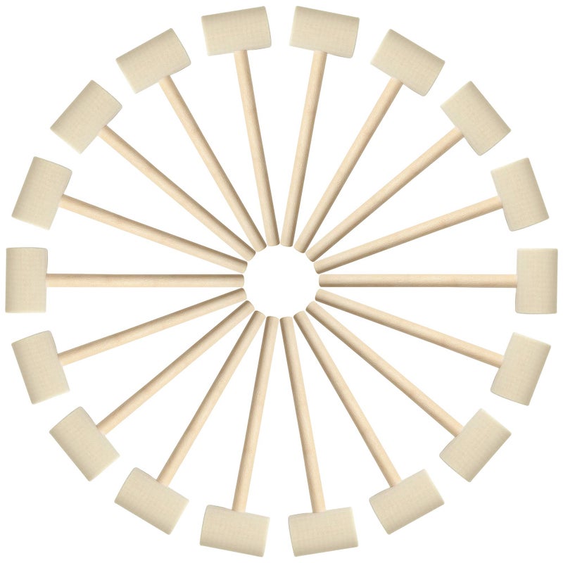 Mihey 18 Pcs Mini Wooden Hammer Creative Pounding Educational Mallet for Boys and Girls - Image 4