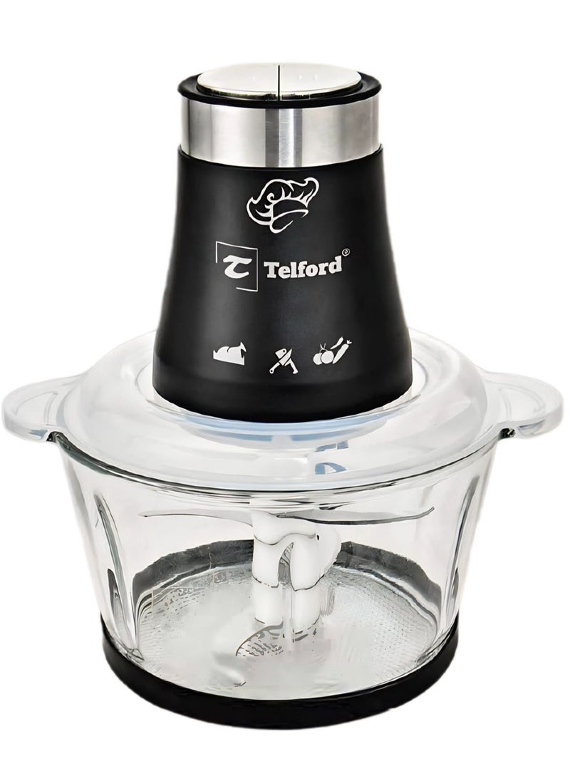 TELFORD - Electric chopper 2 Liters Glass bowl  430 Watts - Image 1