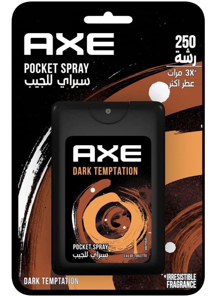 Axe - Perfume Pocket Spray For Men Dark Temptation 17ml - Image 1