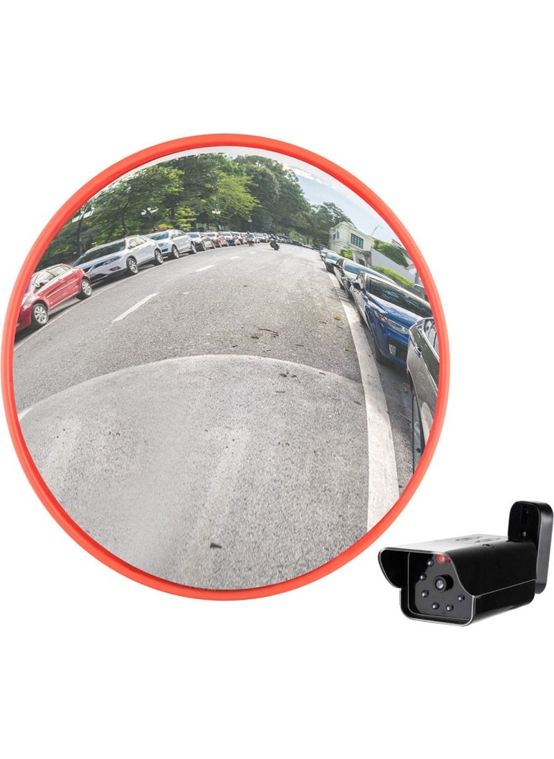 Lorex - LR-A27 Traffic Safety Mirror - Parking Mirror 75 cm and LR-D12IR Deterrent Camera - Image 1