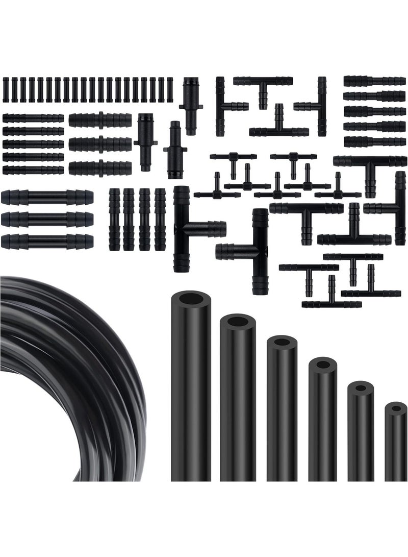 Multipurpose Vacuum Line Kit,6PCS 5Ft Vacuum Hose Automotive+64PCS Vacuum Line Connectors,Max 130PSI Silicone Hose for Variety Car Piping System Automotive Replacement Vacuum Hoses (70PCS) - Image 1