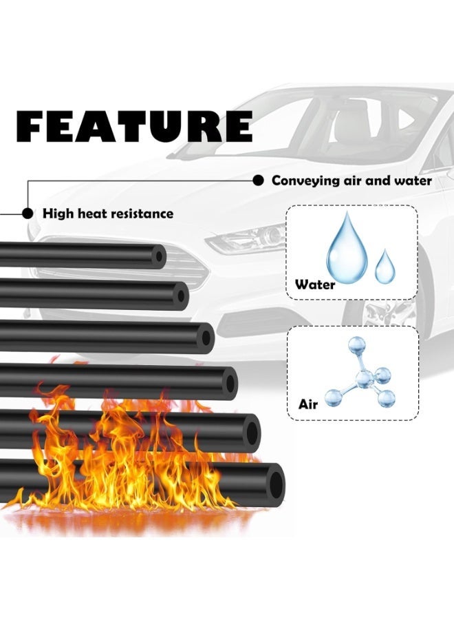 Multipurpose Vacuum Line Kit,6PCS 5Ft Vacuum Hose Automotive+64PCS Vacuum Line Connectors,Max 130PSI Silicone Hose for Variety Car Piping System Automotive Replacement Vacuum Hoses (70PCS) - Image 3