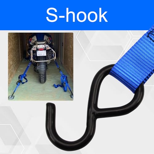 XSTRAP STANDARD Ratchet Tie Down Straps 4 Pk 10 Ft- 300 Lbs Load Cap- 900 Lbs Break Strength-Cargo Straps for UTV, ATV, Pickup,Truck, Moving Appliances, Lawn Equipment, Blue - Image 4