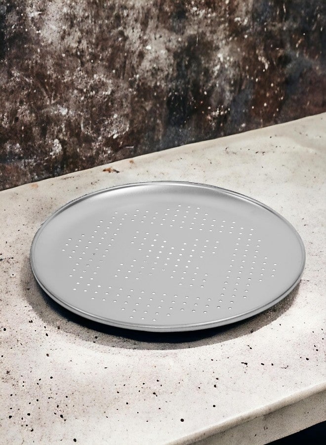 Ovenstuff Uncoated 16-inch Pizza Crisper Pans, Set of Two. Gray - Image 2