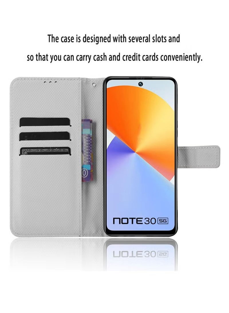 X-level Infinix Note 30 5G/X6711 Phone Case Cover With Full Body Camera Len Protector PU Leather Wallet Card Holder Shockproof Protective Back Cover With Release Hand Phone Holder Daily Video Kickstand  - Image 4