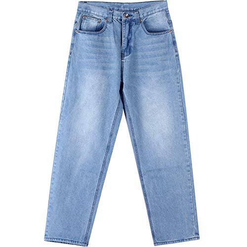 Ruiatoo Men's Jeans Fashion Hip Hop Baggy Pants Comfort Denim Skateboard Jogging Loose Fit Jeans Blue 44 - Image 3