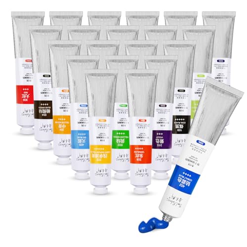 Paul Rubens Oil Paint, 20 Bright Oil Colors with High Saturation, 50ml Large Capacity Tubes, Faster Drying Time with Creamy Texture and Consistency for Artists, Students, Beginners - Image 1