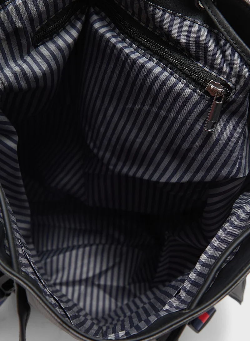 Robert Wood Check Print Casual Backpack