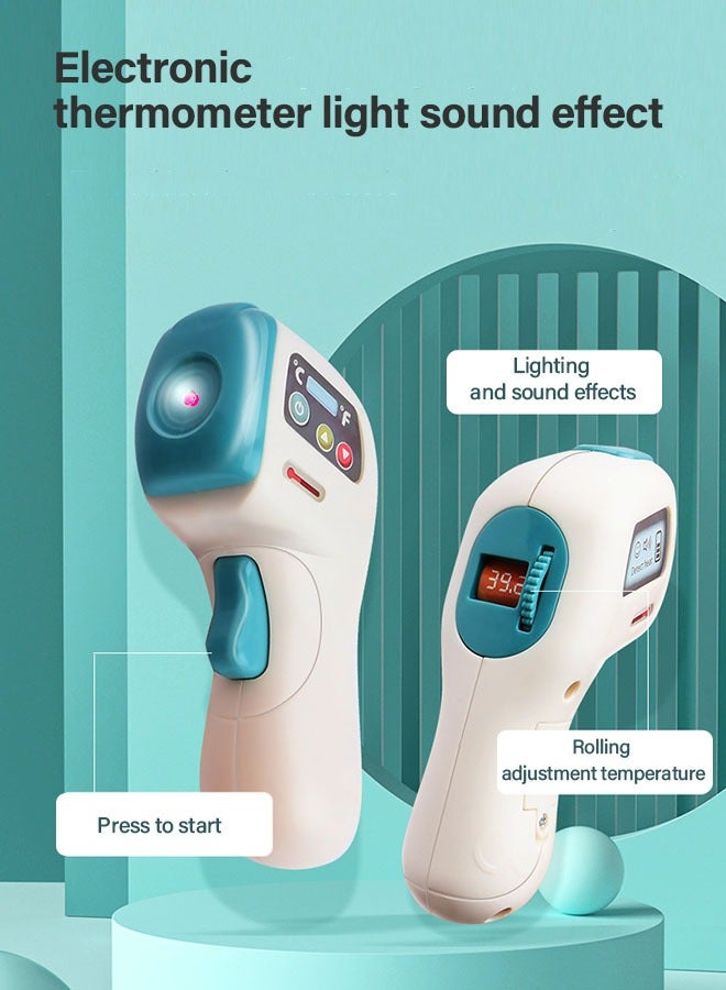 GROIC 29PCS Doctor Kit Toy for Kids, Pretend Play Educational Doctor Toys, Pretend Medical Station Set with Lights, Eye Chart, Thermometer, Stethoscope, Pulse Machine，Great Gift for Toddlers - Image 4