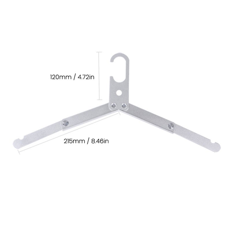 Portable Folding Clothes Hanger: Orange Aluminum Alloy - Lightweight High Strength, Reusable Non-Deformable, Wet Dry Dual-Purpose for Outdoor Travel & Home Clothes Drying - Image 3