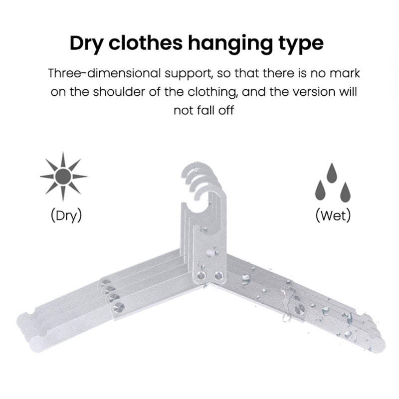 Portable Folding Clothes Hanger: Orange Aluminum Alloy - Lightweight High Strength, Reusable Non-Deformable, Wet Dry Dual-Purpose for Outdoor Travel & Home Clothes Drying - Image 5