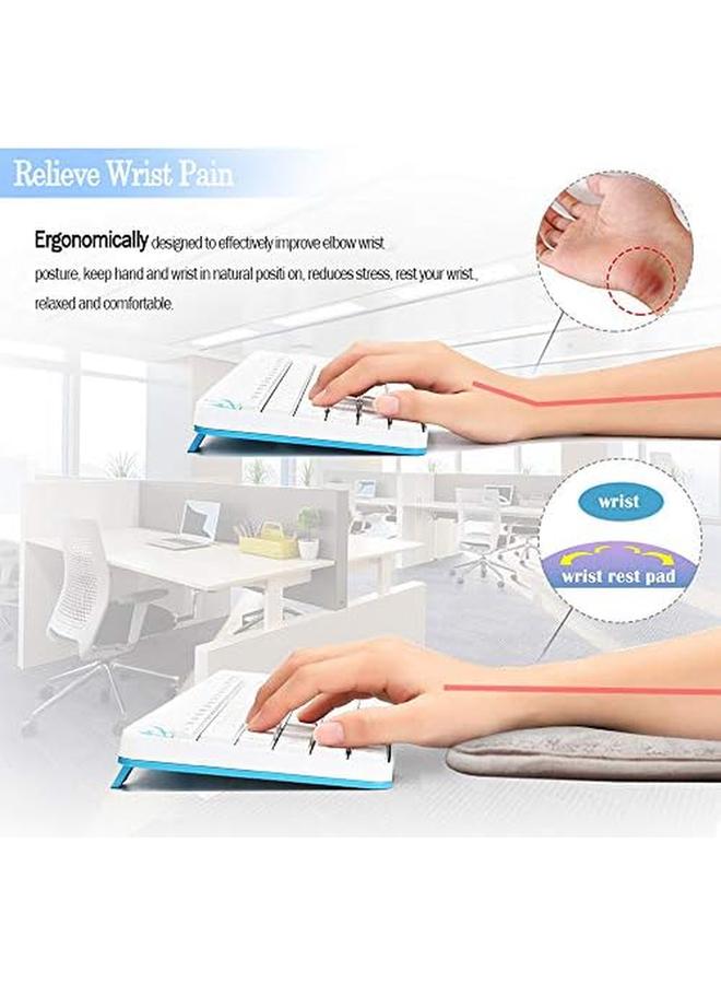 erorex 2 Pack Portable Computer Elbow Wrist Pad Premium Memory Cotton Desktop Keyboard Arm Rest Support Mat For Office Home Laptops More Comfort And Less Strain 7.9 X 11.8 Inch Khaki - Image 3