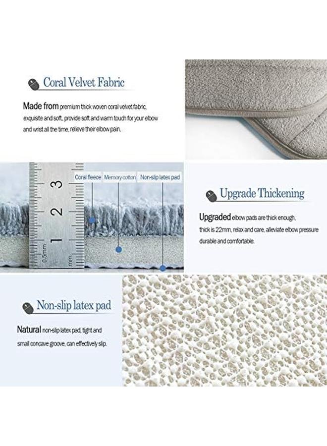 erorex 2 Pack Portable Computer Elbow Wrist Pad Premium Memory Cotton Desktop Keyboard Arm Rest Support Mat For Office Home Laptops More Comfort And Less Strain 7.9 X 11.8 Inch Khaki - Image 5