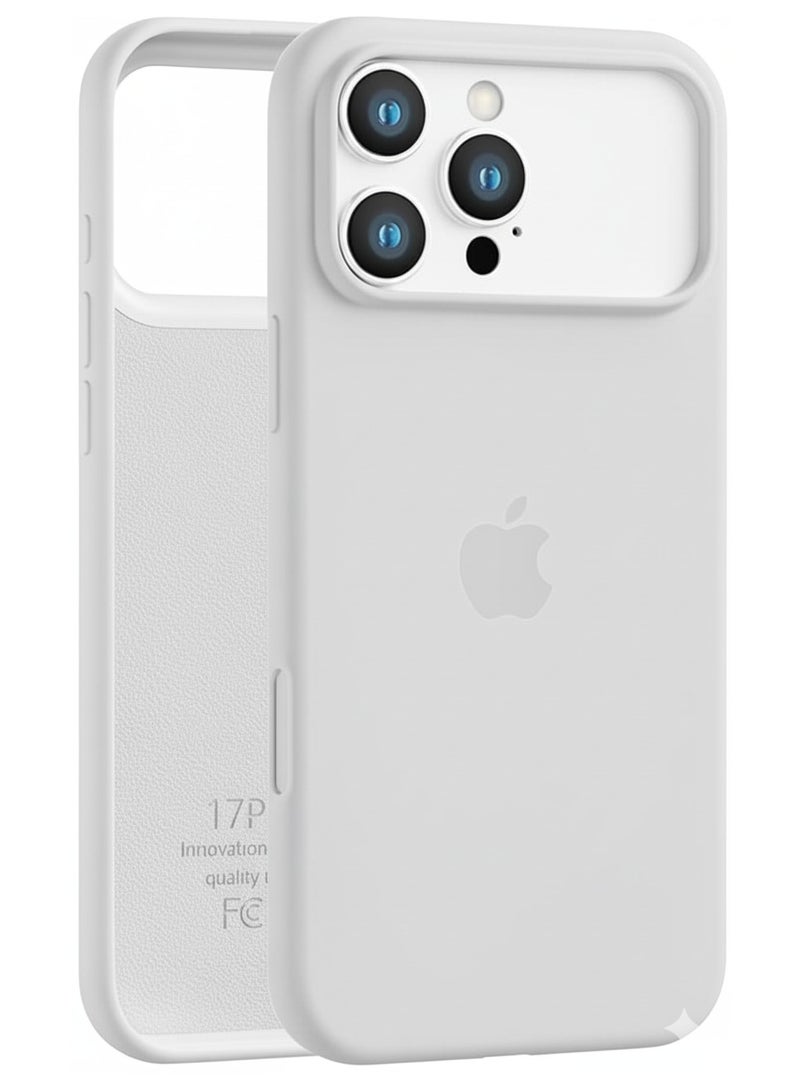 سيليكون غطاء حماية مغناطيسي فاخر لهاتف iPhone 17 Pro Max رمادي اللون متوافق مع سلسلة iPhone - مقاوم للصدمات، نحيف، ناعم الملمس مع دعم الشحن اللاسلكي المغناطيسي - Image 1