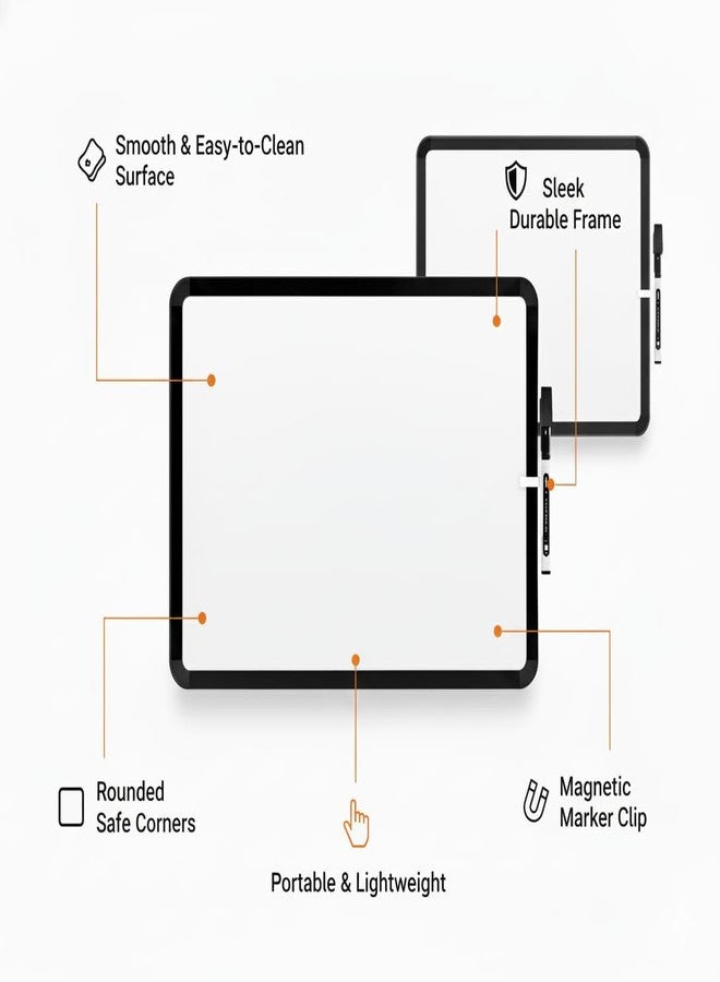 AccuPrints Sumiko Small Dry Erase Whiteboard 11x14 Inch – Portable Magnetic White Board with Marker | Lightweight Writing Board for Home Office School & Kids | Gift for Kids - Image 5