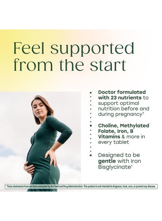 MegaFood Baby & Me 2 Prenatal Vitamins, Doctor Formulated, 120 Tablets,Prenatal Vitamins for Women with Methylfolate, Choline, Iron, Iodine, Vitamin C & D3, Non-GMO, Vegetarian, 60 Servings - Image 4