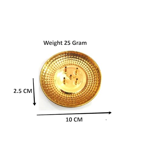 Mkd2 Rise Brass Incense Stick Holder, Agarbatti Stand with Ash Catcher, Gold, 4 Inch, Best for Puja, Pooja Room, Mandir, Temple, Home & Office Decoration - Image 4