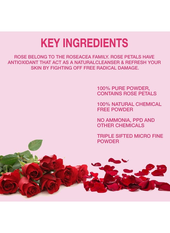 Pure Herbology Pure And Natural Double Filtered Rose Petal Powder For Skin, Face Pack Mask For Fairness, Tanning & Glowing Skin, 100Gm  - Image 4